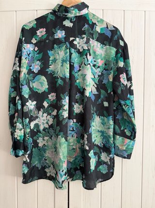 Camisa Zara oversize estampado floral