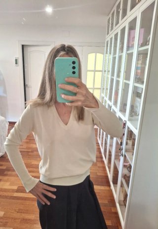 Jersey Zara color mantequilla