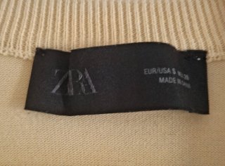 Jersey Zara color mantequilla