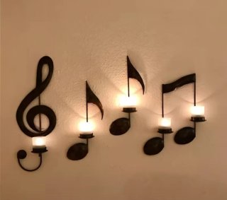 Portavelas notas musicales