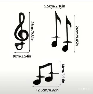 Portavelas notas musicales