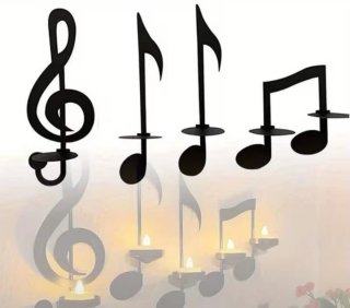 Portavelas notas musicales