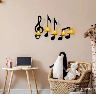 Portavelas notas musicales