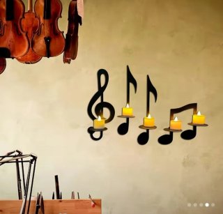 Portavelas notas musicales
