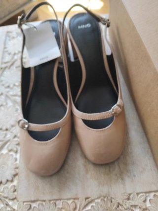 Zapatos MNG Mujer Talla 38 nude