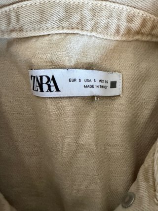 Vestido vaquero Zara beige