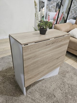 Mesa de comedor extensible de madera
