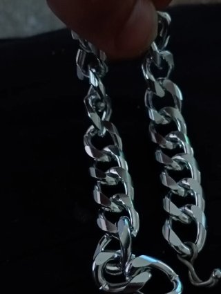 Pulsera de eslabones plateada