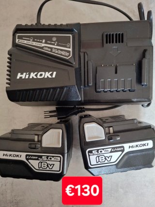 Kit 2 batterie + caricabatterie Hikoki 18V