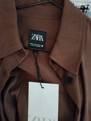 Camisa Zara Oversize Marrón