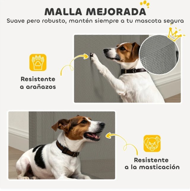 Barrera de seguridad per cani retrattile grigio