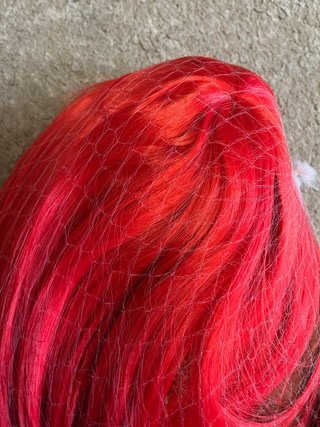 Peluca Roja Corta Estilo Bob con Gafas, Cosplay