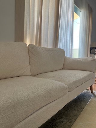 Sofá de diseño chenilla beige