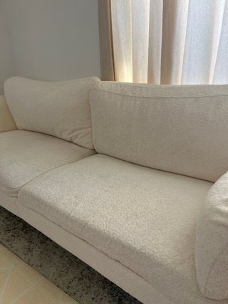 Sofá de diseño chenilla beige