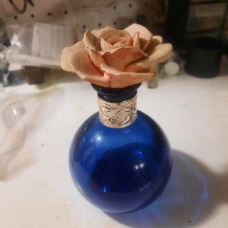 Boccetta profumo in cristallo con decoro