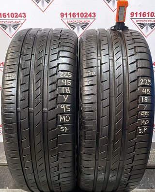 225 45 18 Y  CONTINENTAL RUEDA AL 90% VIDA UTIL