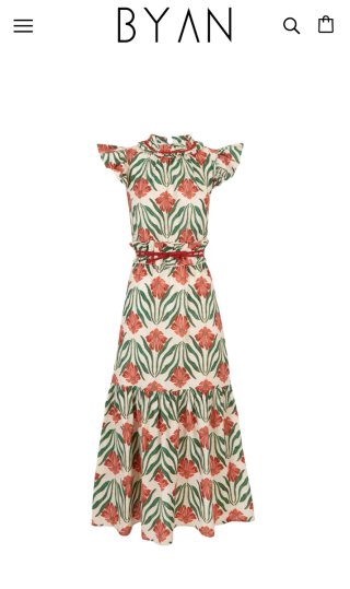 Vestido largo Byan Nilo Ruffle.