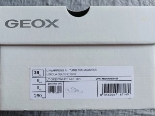 Zapatillas Geox Warrens talla 39 blanco/gris claro