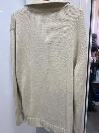 Jersey punto cuello polo Lacoste beige