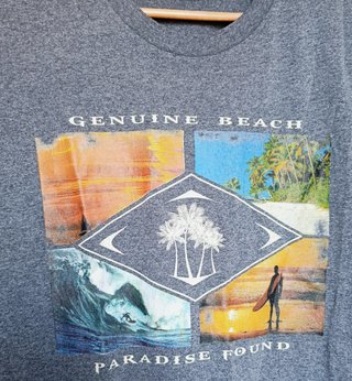Camiseta Surf Retro Gris Algodón Yachtclub M