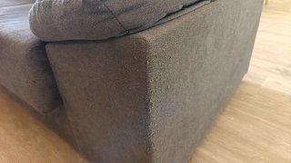 Sofá Chaise Longue Gris Tela con Arcón
