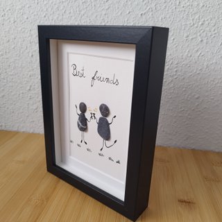 Cuadro Pebble Art Best Friends - Regalo original