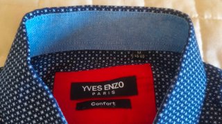Camisa Yves Enzo Estampada Manga Corta Talla M