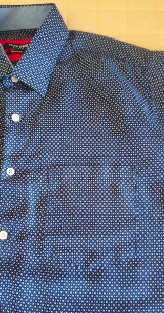 Camisa Yves Enzo Estampada Manga Corta Talla M