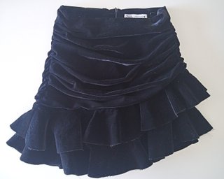 Falda Zara Terciopelo Fiesta