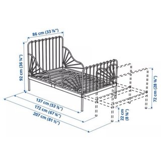 Cama infantil IKEA Minnen blanca 80x200
