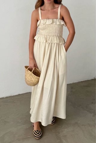 Vestido largo Pedro del Hierro marfil