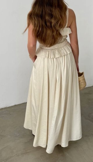 Vestido largo Pedro del Hierro marfil