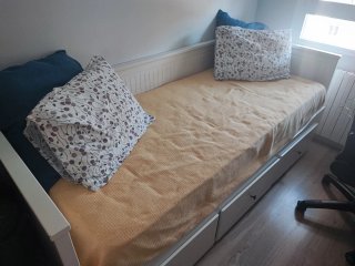 Diván Cama Blanco Ikea con Cajones