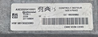 Centralita de motor  Peugeot/Citroen 9815023380 9834609880 GARANTIA