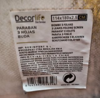 Biombo Decorativo Buda Beige y Marrón