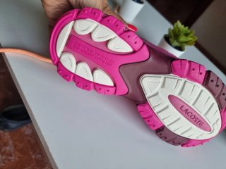 Zapatillas Lacoste nuevas rosa y naranja