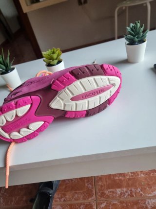 Zapatillas Lacoste nuevas rosa y naranja