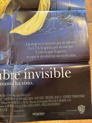 Memorias de un Hombre Invisible Poster original
