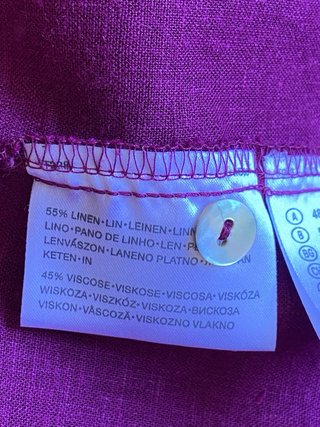 Camisa Canda lino/viscosa manga 3/4