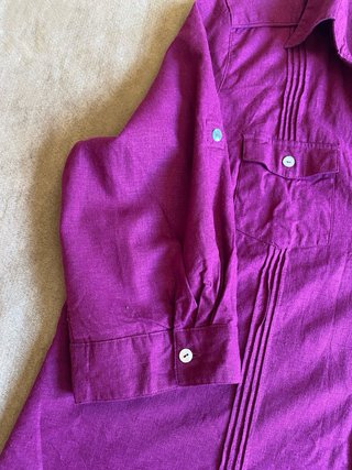 Camisa Canda lino/viscosa manga 3/4