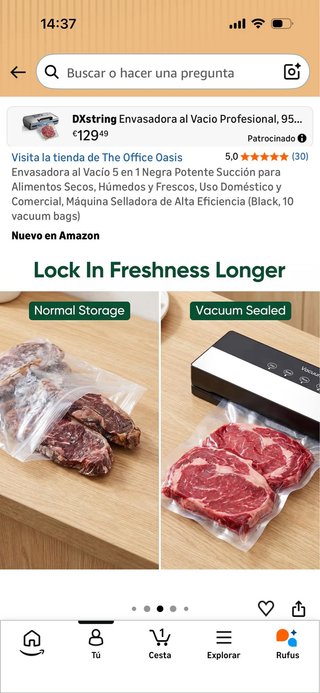 Envasadora vacío. Nuevo. Sin usar. caja original
