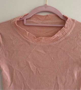 Top rosa de canalé