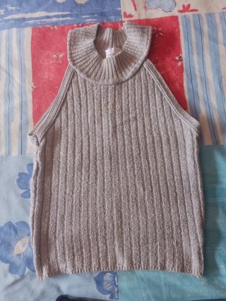 Conjunto Falda Vaquera y Top Plateado
