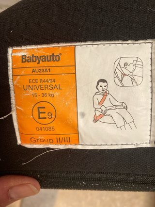 Asiento elevador Baby auto. rojo