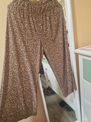 Pantalón ancho estampado floral talla única