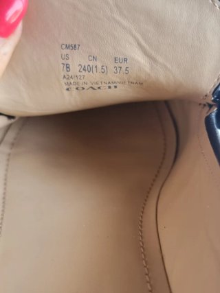 Mocasines Coach de Cuero Negro