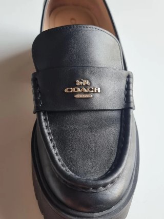 Mocasines Coach de Cuero Negro