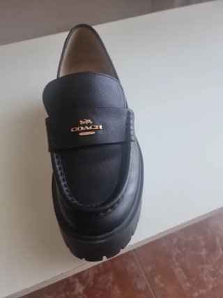 Mocasines Coach de Cuero Negro