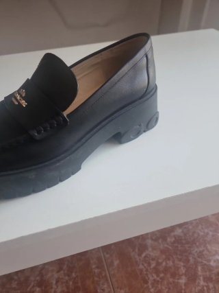 Mocasines Coach de Cuero Negro