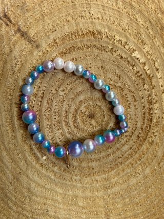 Pulseras Perlas Iridescentes Verano